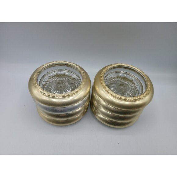 8 Vintage Silver Plated & Glass Sunburst Coasters Ashtrays Candy Dish Trinket - Picture 3 of 5